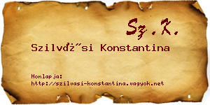 Szilvási Konstantina névjegykártya